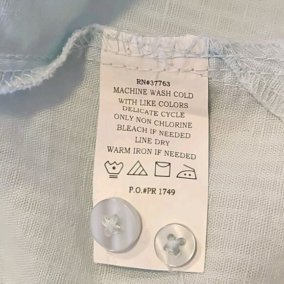 The Havanera Co Cuban Shirt Men 3XL Blue Embroidered Linen Cotton Button Up - Picture 6 of 8